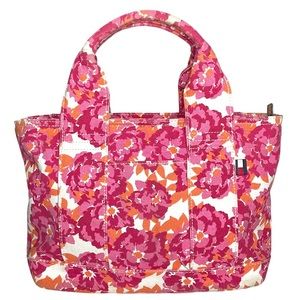 Floral Pink and Orange Tote Bag